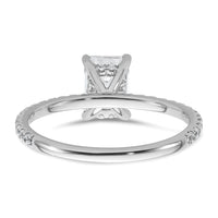 14kw 1 3/8ct Cert Lab Grown Dia VS/SI+ G+ Emerald Comp Solitaire Eng Ring