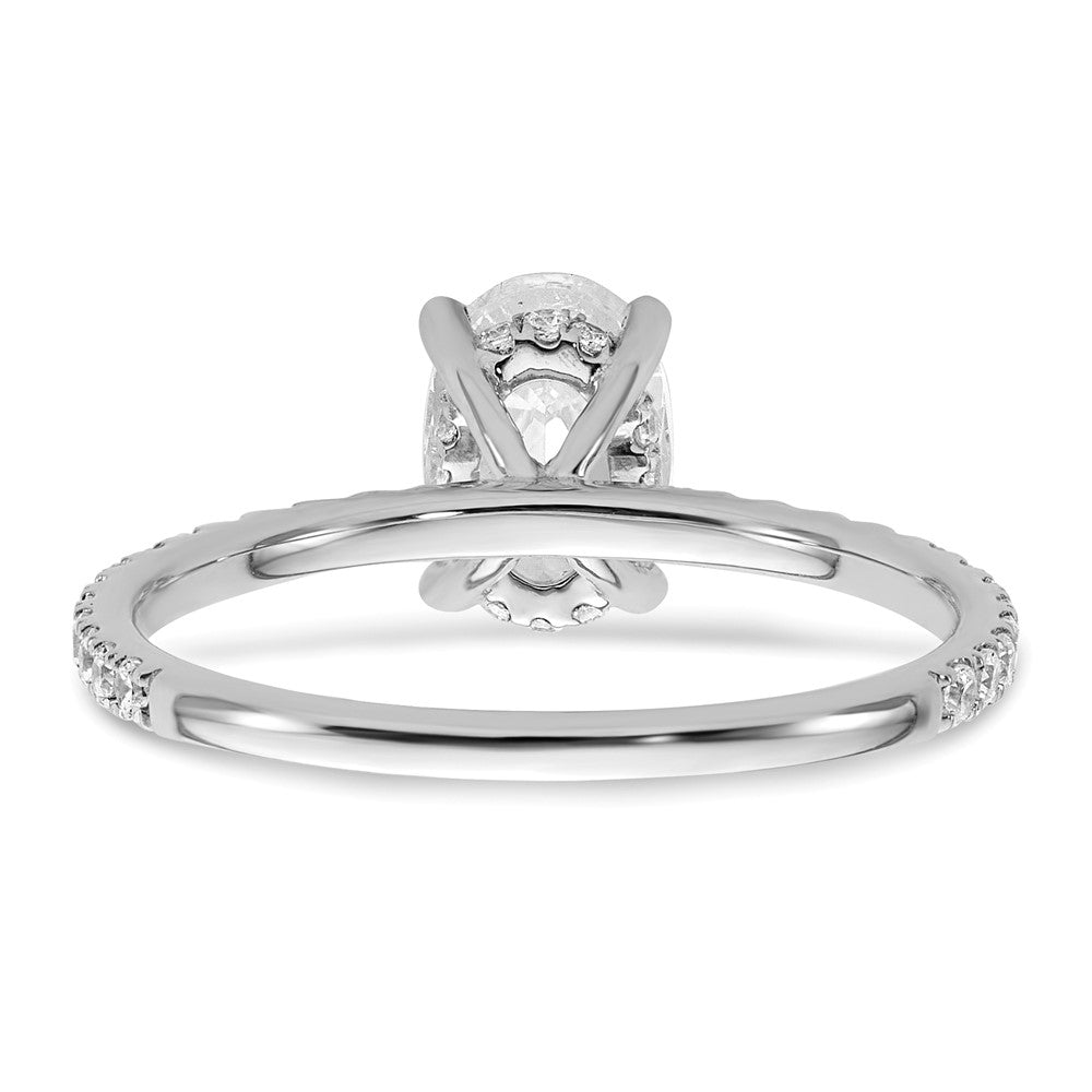 14kw 1 1/3ct Cert Lab Grown Diamond VS/SI+ G+ Oval Comp Solitaire Eng Ring
