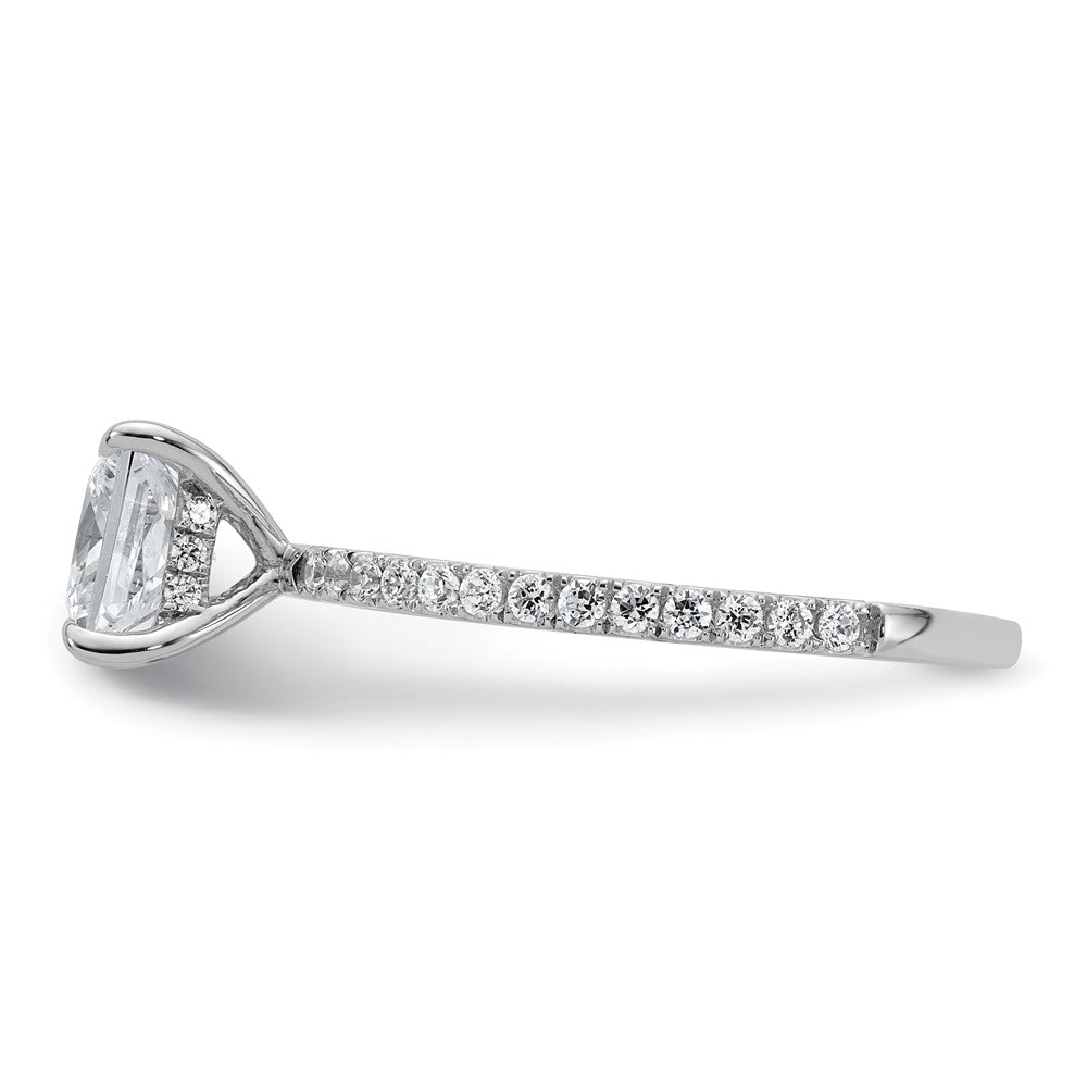 14kw 1 3/8ct Cert Lab Grown Dia VS+ F+ Princess Comp Solitaire Eng Ring