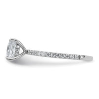 14kw 1 3/8ct Cert Lab Grown Dia VS+ F+ Princess Comp Solitaire Eng Ring
