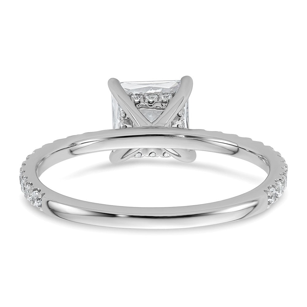 14kw 1 3/8ct Cert Lab Grown Dia VS+ F+ Princess Comp Solitaire Eng Ring
