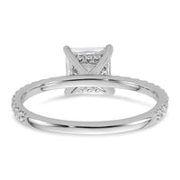 14kw 1 3/8ct Cert Lab Grown Dia VS/SI+ G+ Princess Comp Solitaire Eng Ring