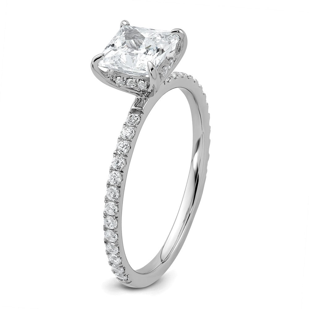 14kw 1 3/8ct Cert Lab Grown Dia VS/SI+ G+ Princess Comp Solitaire Eng Ring