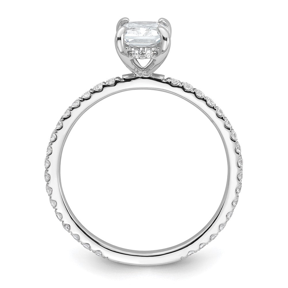 14kw 1 1/3ct Cert Lab Grown Dia VS/SI+ G+ Comp Solitaire w/Flair Eng Ring