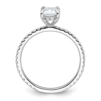 14kw 1 1/3ct Cert Lab Grown Dia VS/SI+ G+ Comp Solitaire w/Flair Eng Ring