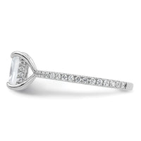 14kw 1 1/3ct Cert Lab Grown Dia VS+ F+ Comp Solitaire w/Flair Eng Ring