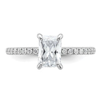 14kw 1 1/3ct Cert Lab Grown Dia VS+ F+ Comp Solitaire w/Flair Eng Ring