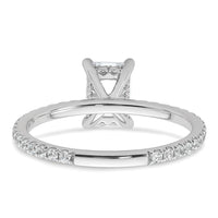 14kw 1 1/3ct Cert Lab Grown Dia VS+ F+ Comp Solitaire w/Flair Eng Ring