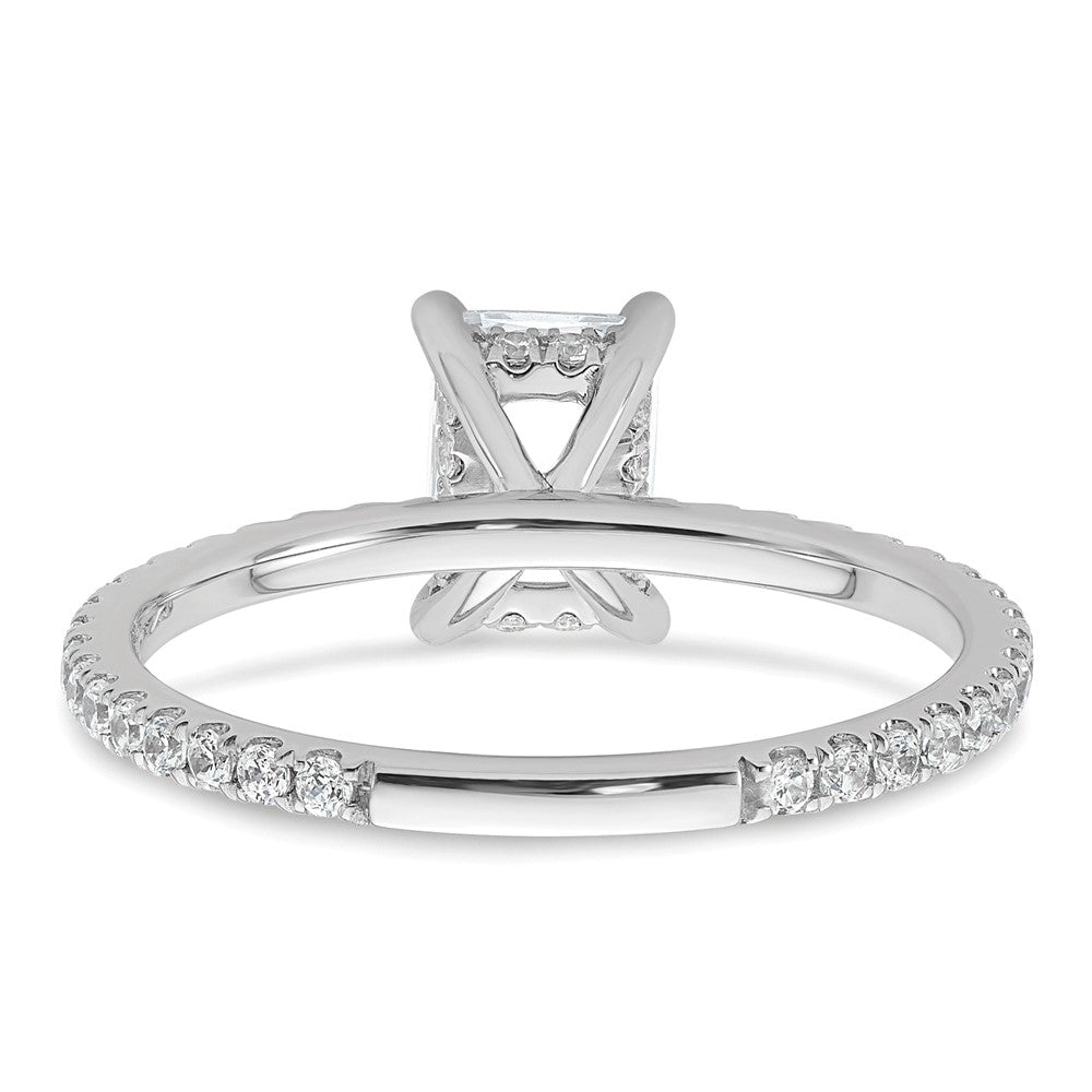 14kw 1 1/3ct Cert Lab Grown Dia VS/SI+ G+ Comp Solitaire w/Flair Eng Ring