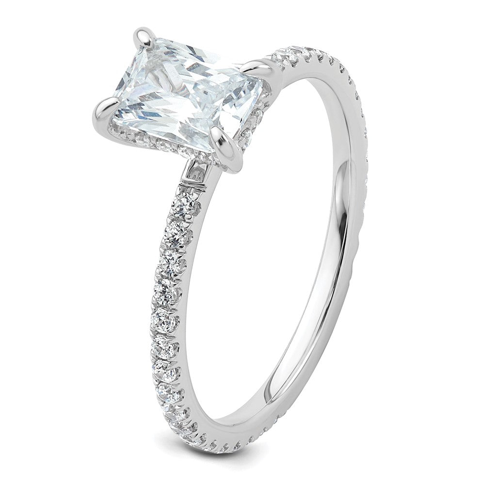 14kw 1 1/3ct Cert Lab Grown Dia VS+ F+ Comp Solitaire w/Flair Eng Ring