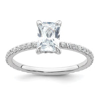 14kw 1 1/3ct Cert Lab Grown Dia VS+ F+ Comp Solitaire w/Flair Eng Ring