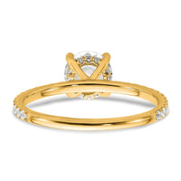 14k 1 1/3ct Cert Lab Grown Diamond VS+ F+ Round Comp Solitaire Eng Ring