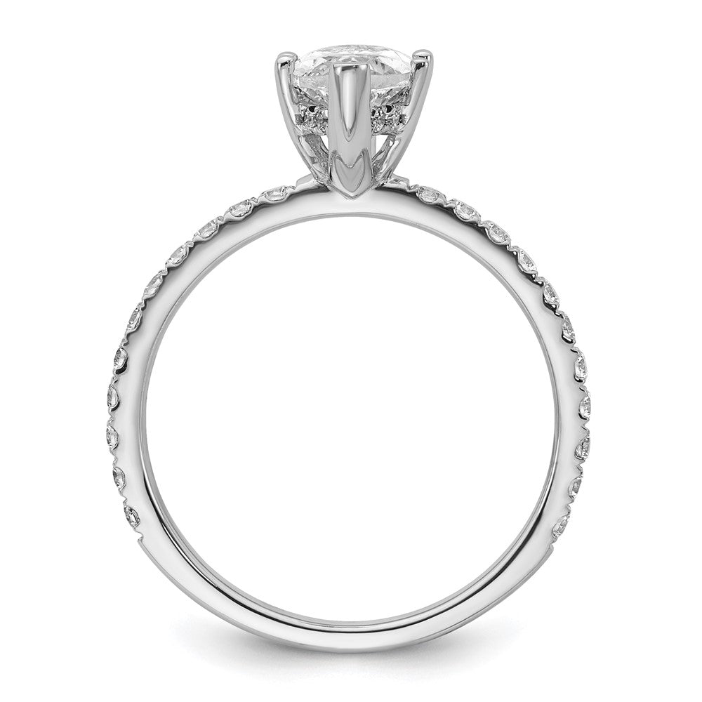 14kw 2ct Cert Lab Grown Dia VS+ F+ Marquise Comp w/ Flair Eng Ring
