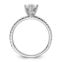 14kw 2ct Cert Lab Grown Dia VS+ F+ Marquise Comp w/ Flair Eng Ring