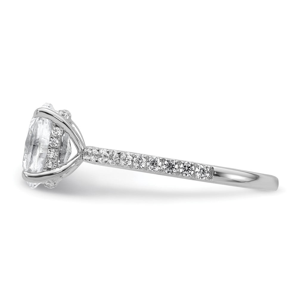 14kw 1 7/8ct Cert Lab Grown Diamond VS/SI+ G+ Oval Comp Solitaire Eng Ring