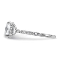 14kw 1 7/8ct Cert Lab Grown Diamond VS/SI+ G+ Oval Comp Solitaire Eng Ring