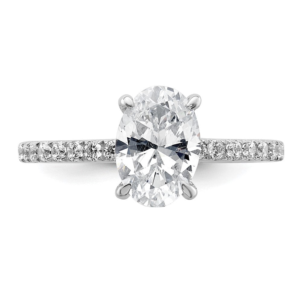 14kw 1 7/8ct Cert Lab Grown Diamond VS/SI+ G+ Oval Comp Solitaire Eng Ring