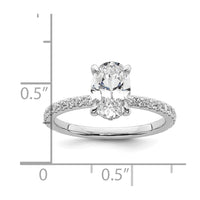 14kw 1 7/8ct Cert Lab Grown Diamond VS/SI+ G+ Oval Comp Solitaire Eng Ring