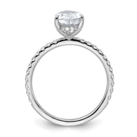 14kw 2ct Cert Lab Grown Diamond VS/SI+ G+ Pear Comp Solitaire Eng Ring