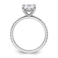 14kw 2ct Cert Lab Grown Diamond VS+ F+ Princess Comp Solitaire Eng Ring