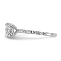 14kw 2ct Cert Lab Grown Diamond VS+ F+ Princess Comp Solitaire Eng Ring