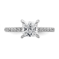 14kw 2ct Cert Lab Grown Diamond VS+ F+ Princess Comp Solitaire Eng Ring