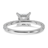 14kw 2ct Cert Lab Grown Diamond VS+ F+ Princess Comp Solitaire Eng Ring