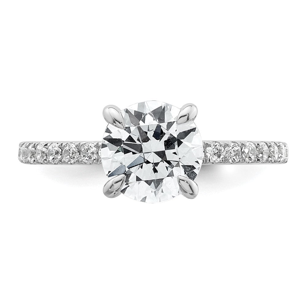 14kw 2ct Cert Lab Grown Diamond VS+ F+ Round Comp Solitaire Eng Ring