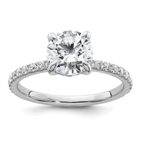 14kw 2ct Cert Lab Grown Diamond VS+ F+ Round Comp Solitaire Eng Ring