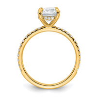 14k 2ct Cert Lab Grown Diamond VS+ F+ Round Comp Solitaire Eng Ring
