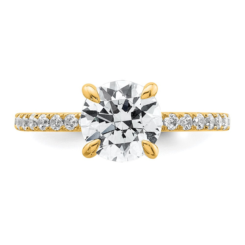 14k 2ct Cert Lab Grown Diamond VS/SI+ G+ Round Comp Solitaire Eng Ring