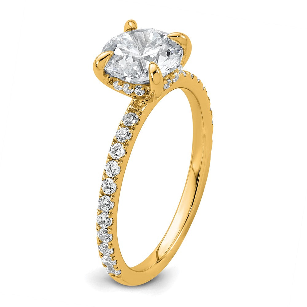14k 2ct Cert Lab Grown Diamond VS/SI+ G+ Round Comp Solitaire Eng Ring