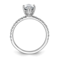 14kw 2 5/8ct Cert Lab Grown Dia VS/SI+ G+ Marquise Comp w/ Flair Eng Ring