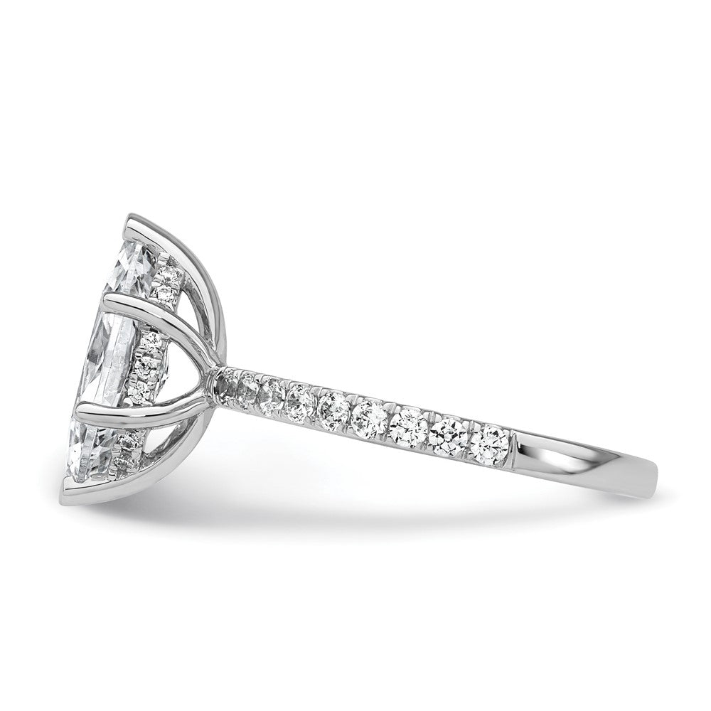 14kw 2 5/8ct Cert Lab Grown Dia VS/SI+ G+ Marquise Comp w/ Flair Eng Ring