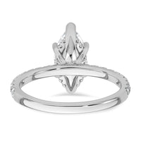 14kw 2 5/8ct Cert Lab Grown Dia VS/SI+ G+ Marquise Comp w/ Flair Eng Ring