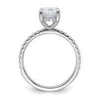 14kw 2 5/8ct Cert Lab Grown Diamond VS+ F+ Oval Comp Solitaire Eng Ring