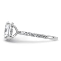 14kw 2 5/8ct Cert Lab Grown Diamond VS/SI+ G+ Oval Comp Solitaire Eng Ring
