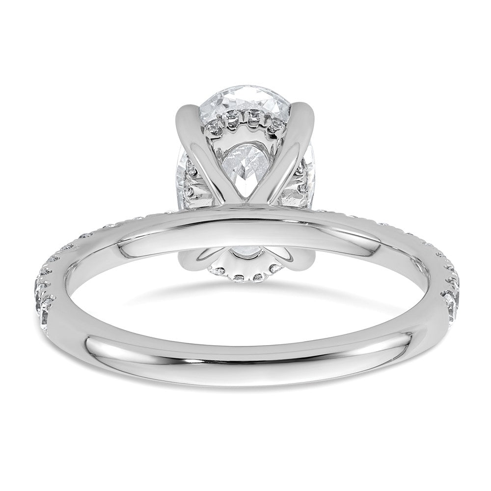 14kw 2 5/8ct Cert Lab Grown Diamond VS/SI+ G+ Oval Comp Solitaire Eng Ring