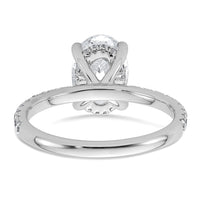 14kw 2 5/8ct Cert Lab Grown Diamond VS/SI+ G+ Oval Comp Solitaire Eng Ring