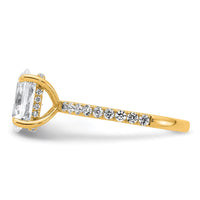 14k 2 5/8ct Cert Lab Grown Diamond VS/SI+ G+ Oval Comp Solitaire Eng Ring