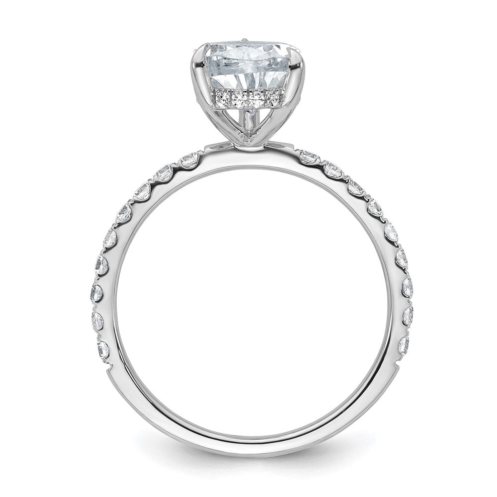 14kw 2 5/8ct Cert Lab Grown Diamond VS+ F+ Pear Comp Solitaire Eng Ring