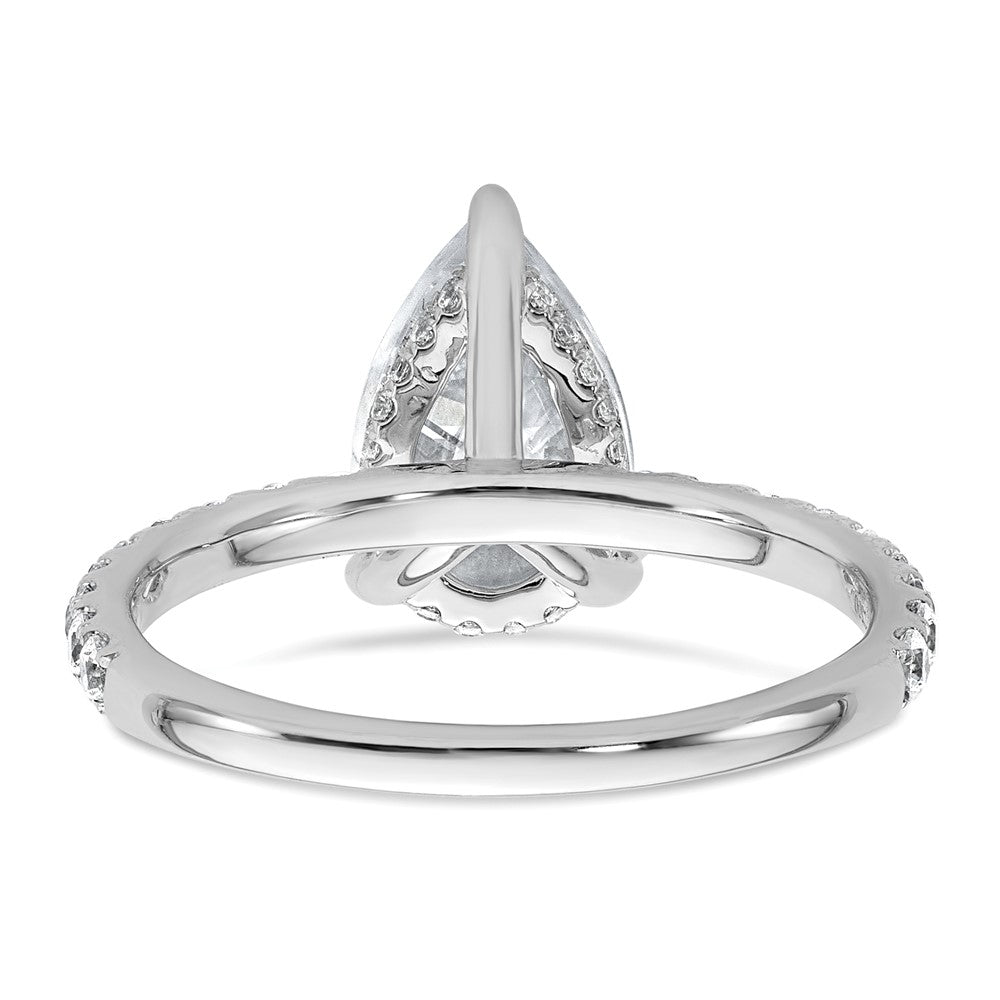 14kw 2 5/8ct Cert Lab Grown Diamond VS+ F+ Pear Comp Solitaire Eng Ring