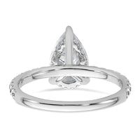 14kw 2 5/8ct Cert Lab Grown Diamond VS+ F+ Pear Comp Solitaire Eng Ring