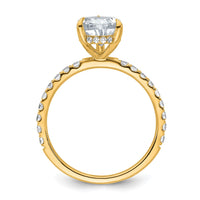 14k 2 5/8ct Cert Lab Grown Diamond VS+ F+ Pear Comp Solitaire Eng Ring