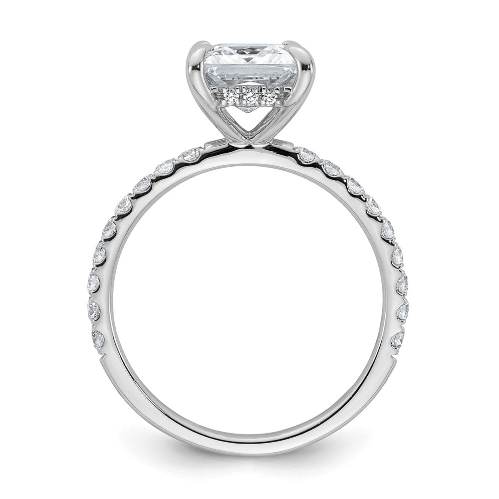 14kw 2 1/2ct Cert Lab Grown Dia VS/SI+ G+ Princess Comp Solitaire Eng Ring