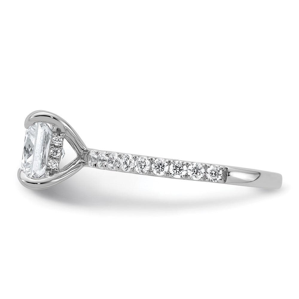 14kw 2 1/2ct Cert Lab Grown Dia VS/SI+ G+ Princess Comp Solitaire Eng Ring