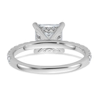 14kw 2 1/2ct Cert Lab Grown Dia VS+ F+ Princess Comp Solitaire Eng Ring
