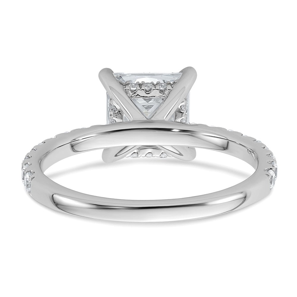 14kw 2 1/2ct Cert Lab Grown Dia VS/SI+ G+ Princess Comp Solitaire Eng Ring