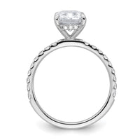 14kw 2 3/8ct Cert Lab Grown Dia VS+ F+ Comp Solitaire w/Flair Eng Ring