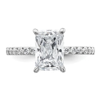 14kw 2 3/8ct Cert Lab Grown Dia VS+ F+ Comp Solitaire w/Flair Eng Ring